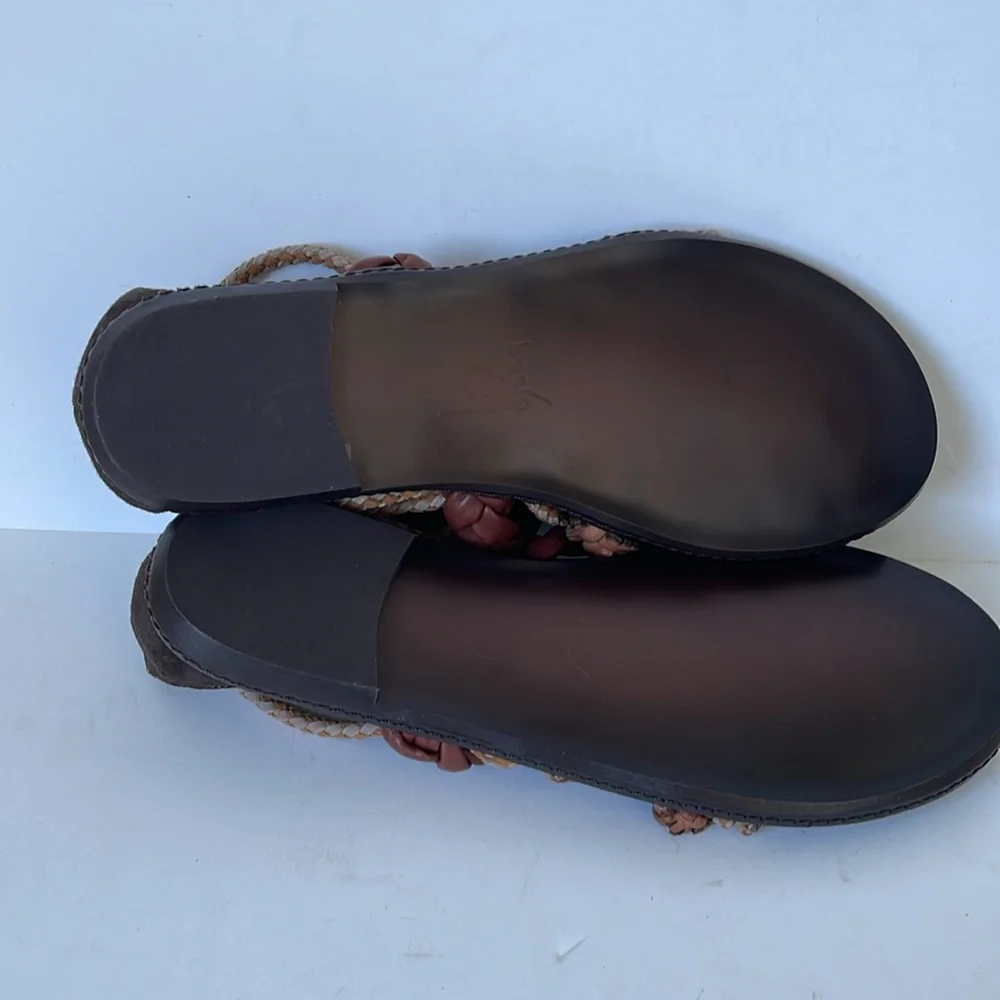 Bacio 61 Womens Leini Ankle Wrap Leather Sandals 9M - Picture 8 of 9